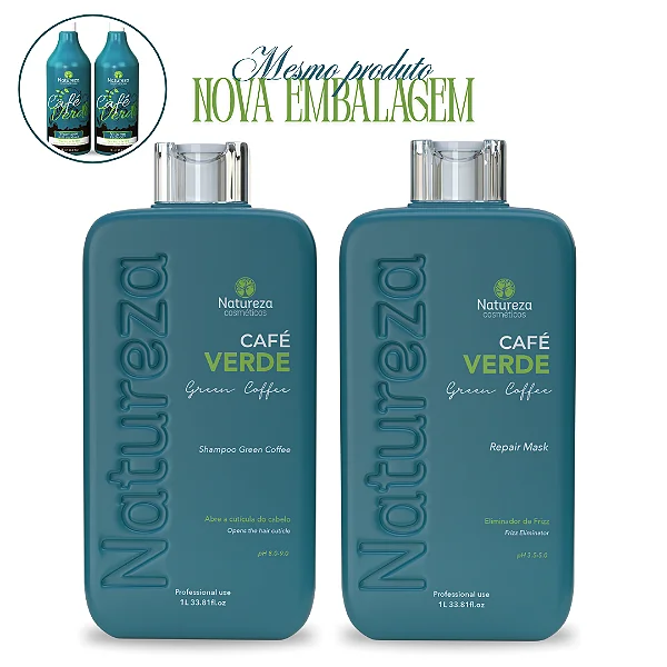 Natureza Escova Cafe Verde Keratin Set 2x1000ml #1