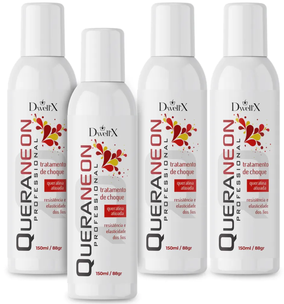 Queraneon Activated Keratin Shock Treatment 4 × 150 ml — Dwell'X
