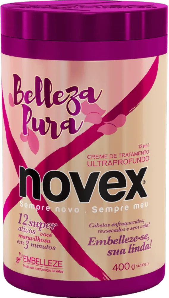 SUPERFOOD HAIR MASK NOVEX BELLEZA PURA 400gr, Kit of 5 pcs
