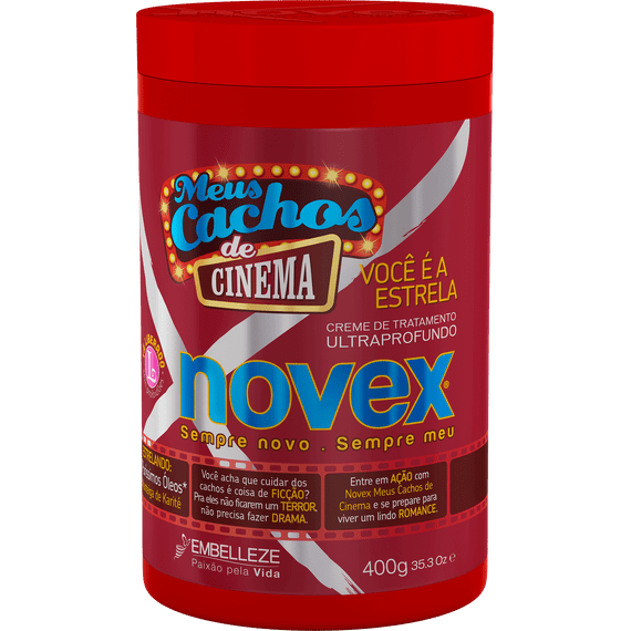 [248000021] Superfood Mask NOVEX Meus Cachos de Cinema 400gr, Kit of 5 pcs