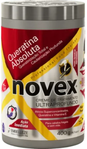 [000156000021] Superfood Mask NOVEX Keratin Absoluta 400gr (Kit of 5 pcs)