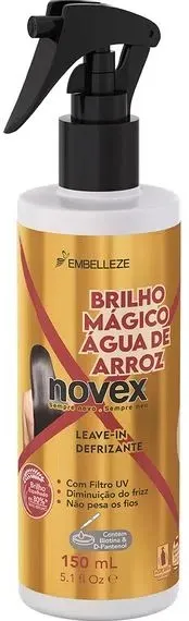 [7437000011] Leave-In Leave-In Liquid Mask from Novex Brilho Mágico Água de Arroz 150ML, Kit of 5 pcs