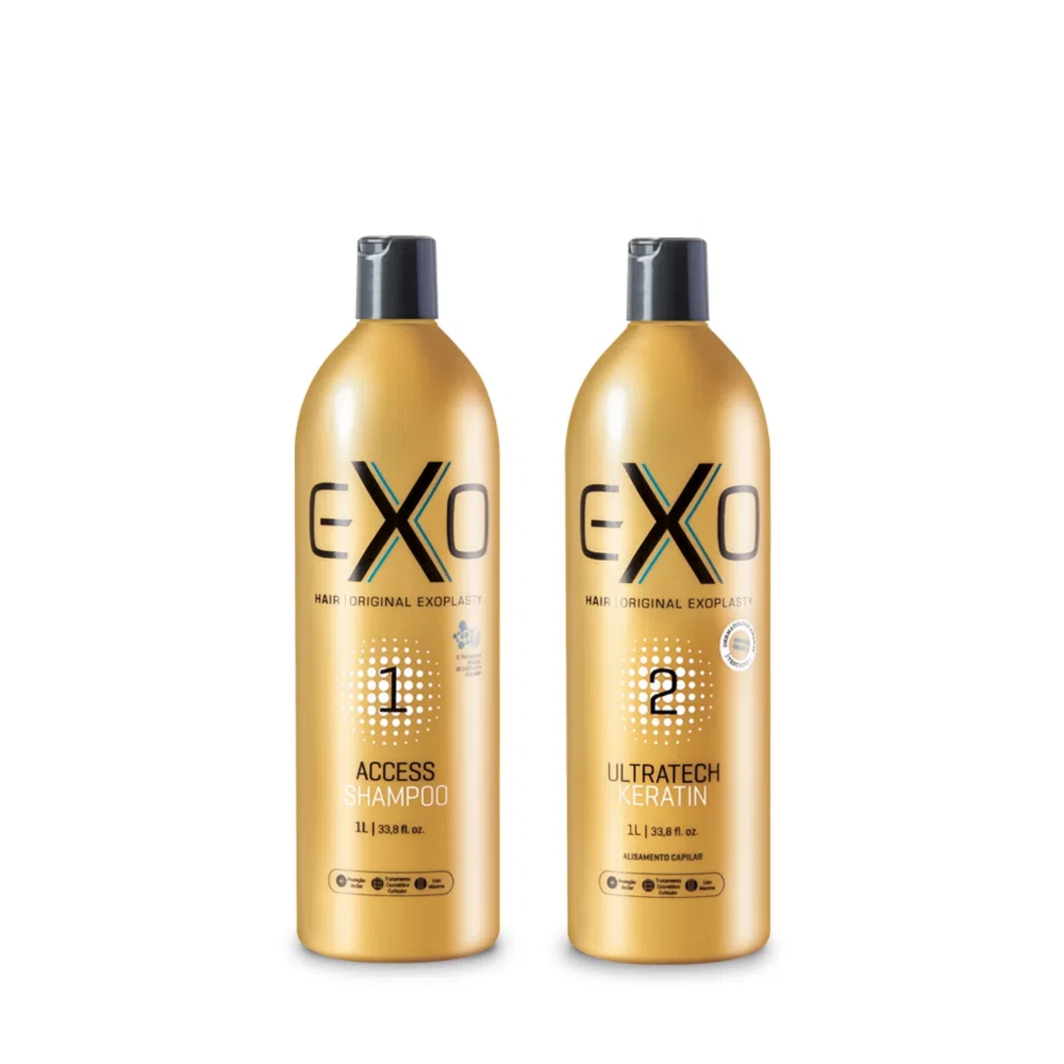 [MP12796] Exoplasty Exo Hair Exoplasy Kit Ultratech Keratin Professional Hair Straightening (2*1 L)