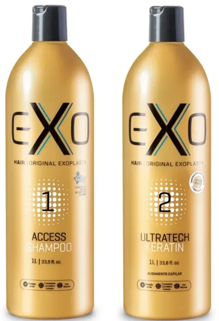 Exoplasty Exo Hair Exoplasy Kit Ultratech Keratin Professional Hair Straightening (2*1 L)