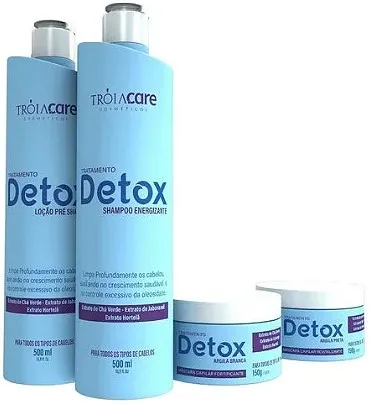 [MLB2221846498] Set for Detox Scalp Peeling DETOX CARE - TROIA HAIR (4 products) 2*500g, 2*150g