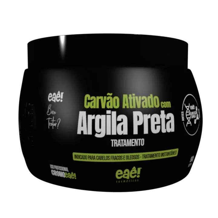 [127] Detox mask Carvão Ativado 500g - Eaê! Cosméticos