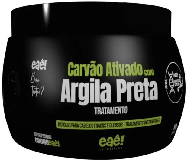Detox mask Carvão Ativado 500g - Eaê! Cosméticos
