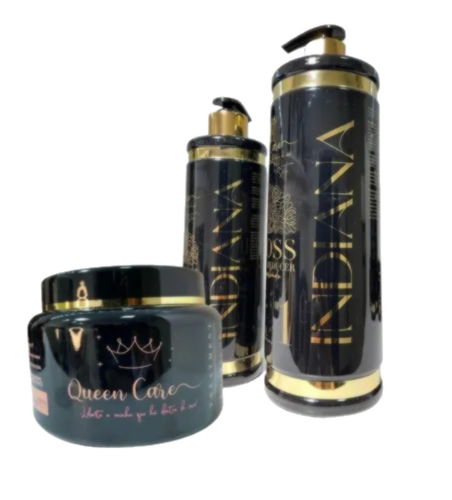 Набор Нанопластики Donna Indiana Liso Hair Reducer Volume от Quenn Care 3 Step, 2700ml