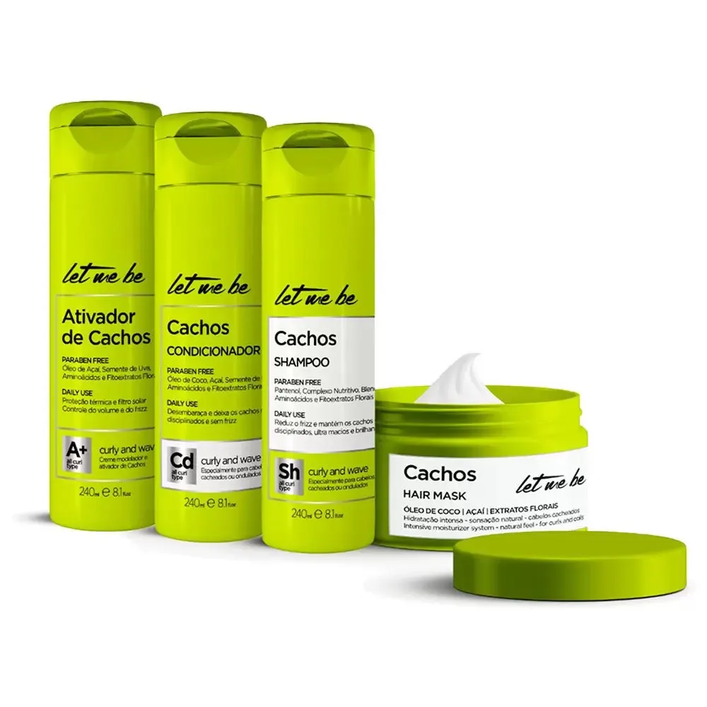 [LMB805] Линия ухода за кучерявыми волосами  Let Me Be | 4 Produtos, 240*3+250 ml