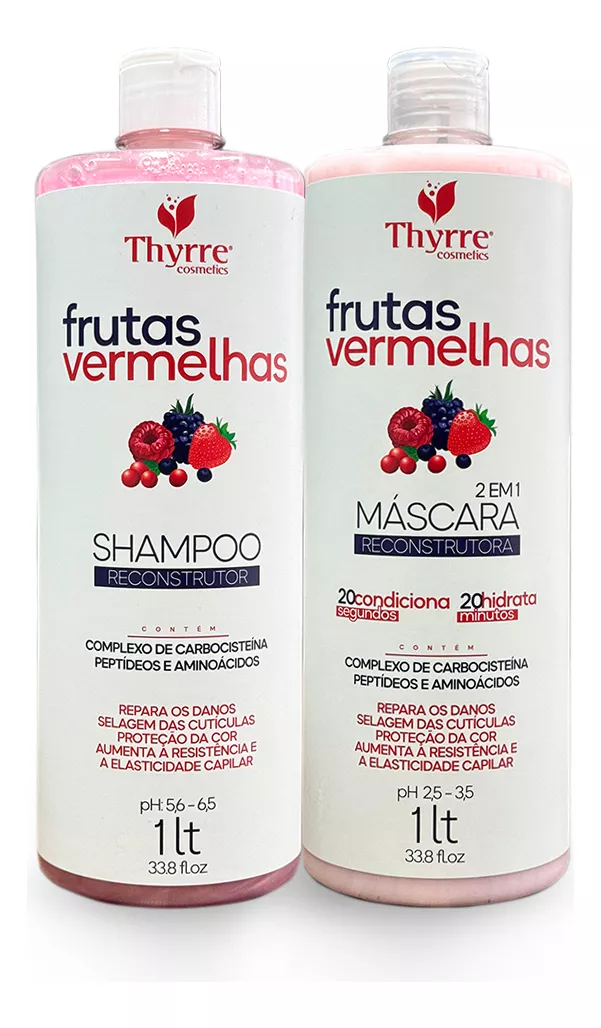 Set Shampoo+Balm for Home Care Thyrre Frutas Vermelhas 1Litro*2