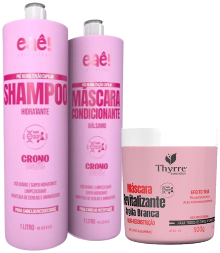 [102] Set Shampoo+Balm+Mask Revitalisante for Home Care Crono Eaê! 2l+500ml