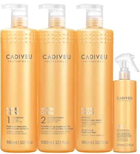 [CADIVLAMIN] Cadiveu Nutri Glow - Hair lamination set, 980*3+ 215ml