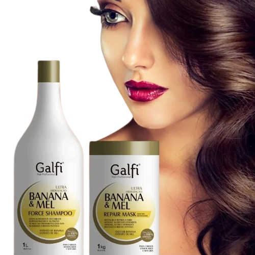[BANMELGALFI] Moisturizing hair set BANANA E MEL from Galfi, 1l*2