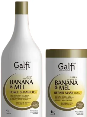 [BANMELGALFI] Увлажняющий набор для волос BANANA E MEL от Galfi, 1l*2