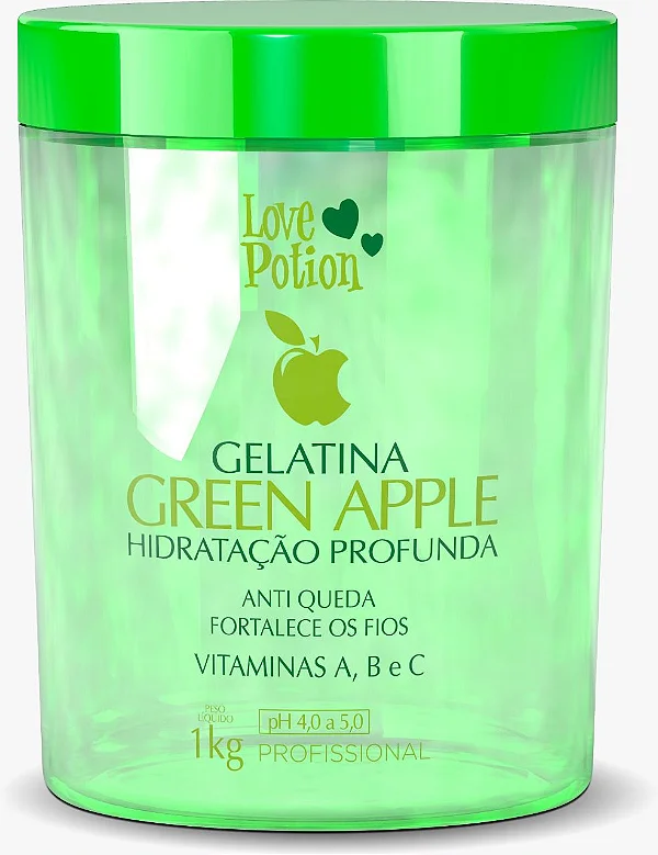 [GELGREEN1KG] Коллагеновый восполнитель LOVE POTION Gelatina Green Apple 1000 мл