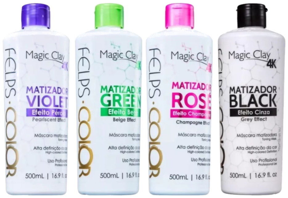 FELPS Набор Матизаторов Black, Violet, Green E Rose, 4*500ml