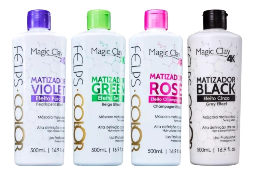 Mattizer Set Black, Violet, Green E Rose, 4*500ml