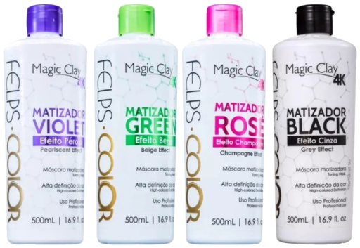[FMATIZ4UN] Mattizer Set Black, Violet, Green E Rose, 4*500ml