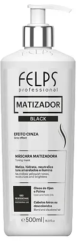 [FPBLACK] Matizer Felps Color Toning Black Efeito Cinza 500mL