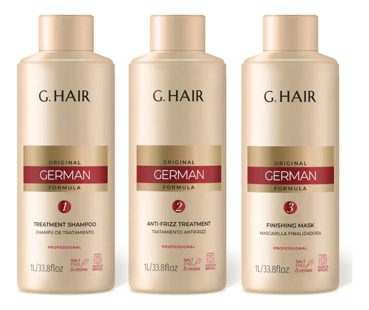 KIT G-HAIR(INOAR) TRATAMENTO ANTIVOLUME 1L *3