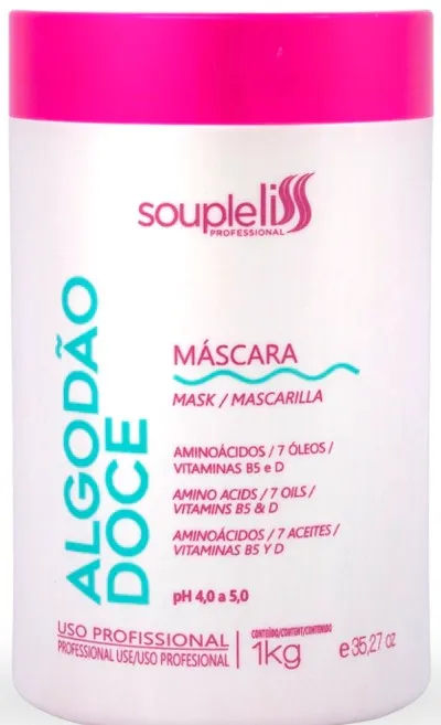 Mask Algodão Doce 01 KG Soupleliss Professional