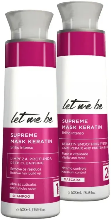KIT LET ME BE KERATIN SUPREME LISS (PASSO1+PASSO 2) - 500ML*2