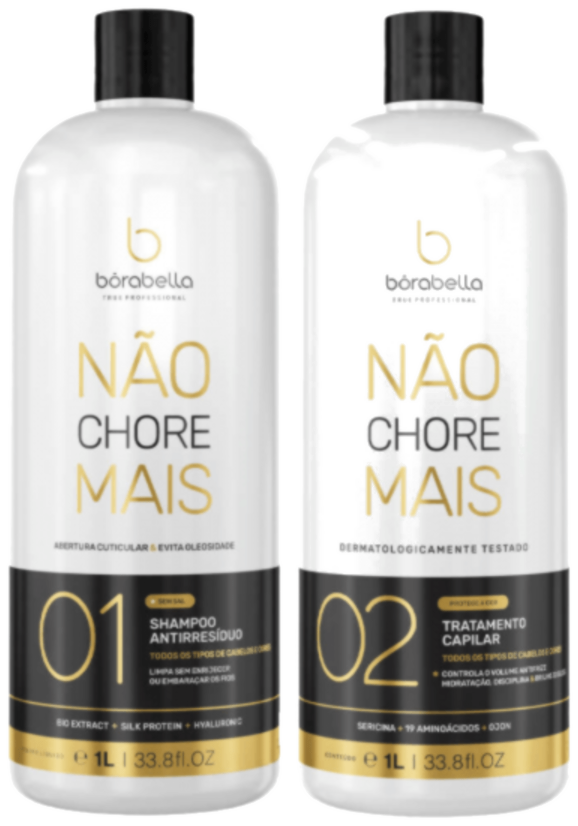 [BBNCHOMAISKIT] KIT Nanoplasty for hair Borabella Nao Chore Mais, 2L