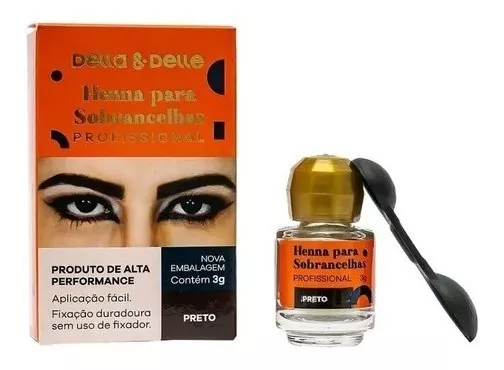 [1195530] Henna for eyebrows 3g COLOR BLACK - Della & Delle*5pcs