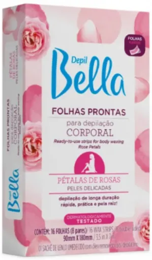 [DEPILFLAXROSE] восковые листы «Лепестки роз» для депиляции тела Depil Bella 16ШТ(8 пар)*5kit