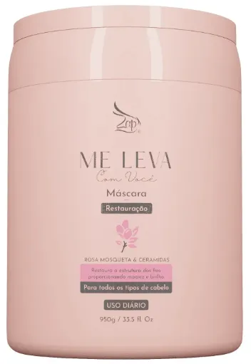 [Z-1U-MLCV-R-ROSA-0950-G] Máscara Me Leva -Реставрация - Шиповник и Керамиды 950g - Zap Cosméticos