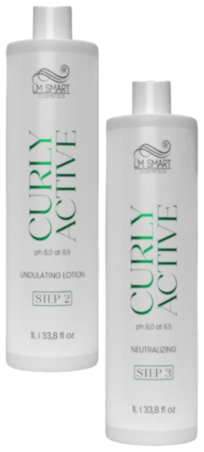 Set Anti-straightening & Permanent Chemicals for curling from the Curly Active line from LM Smart Cosmetics (1L*2)