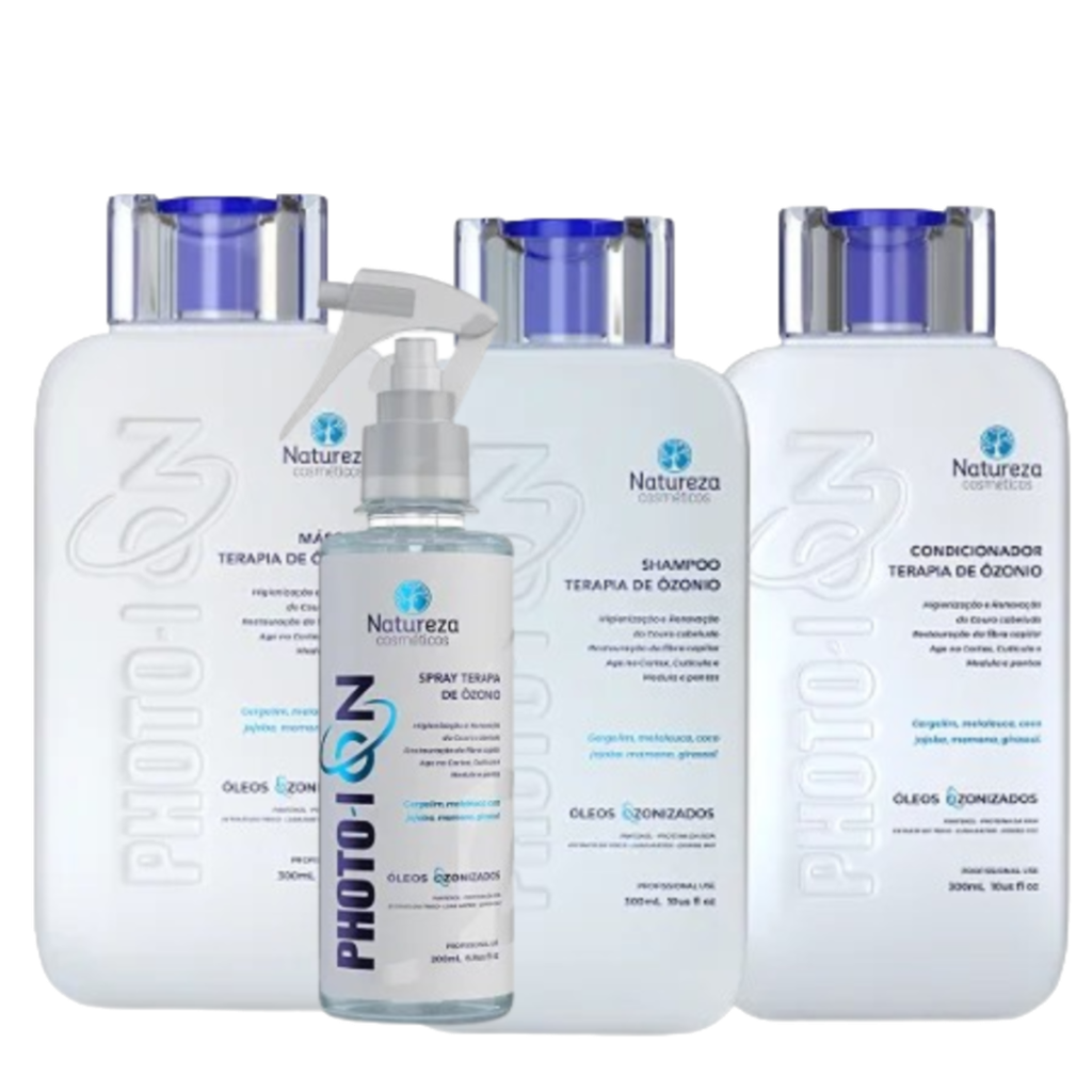 Kit Terapia de Ozonio 300ml (Shampoo+Mask+Conditioner+Spray) - Natureza Cosméticos(300ml*3+200ml)