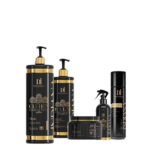 Набор Нанопластики Donna Indiana Liso Hair Reducer Volume от Quenn Care (5 продуктов)