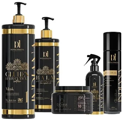 Donna Indiana Liso Hair Reducer Volume Nanoplasty Set from Quenn Care (5 products)