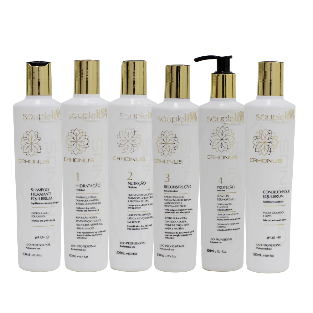 [SCHRONUS300] Kit Crhonus 6 passos 300ml Soupleliss Professional