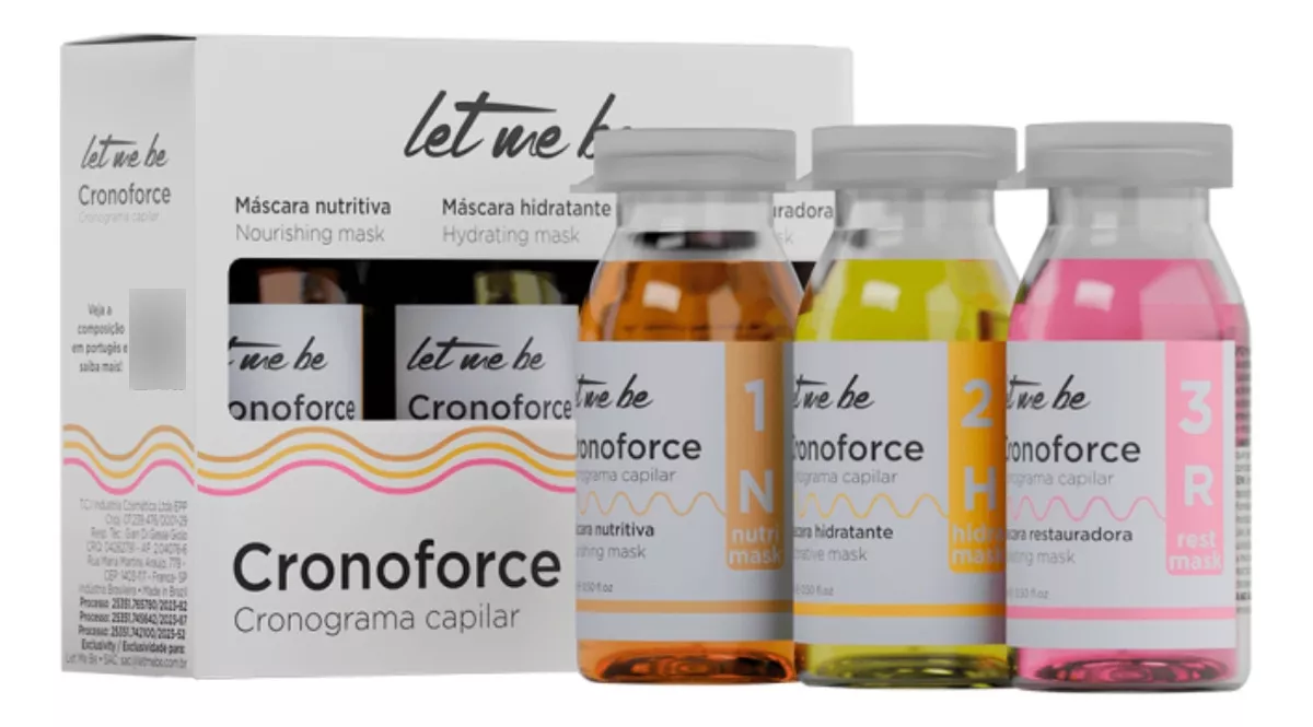 Kit Let Me Be Cronograma Cronoforce Com 3 ampoules (15ml)