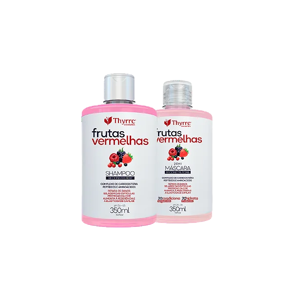 Набор Шампунь+Бальзам для Домашнего Ухода  Thyrre Frutas Vermelhas 350ml*2