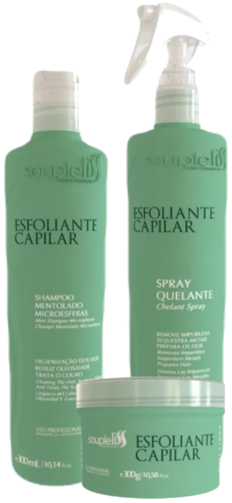 SOUPLE LISS Shampoo + Mask + Professional Exfoliating Chelating Hair Spray(500ml*2+300gr)