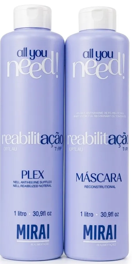 Cauterization kit Plex Reabilitação Hair 2*1000Ml (STEP2,STEP3 only)