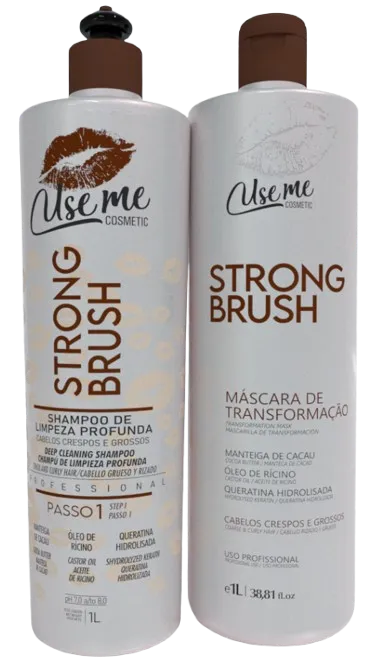 Strong Brush Keratin + Deep-Cleansing Shampoo Set 2 × 1 L — USE ME