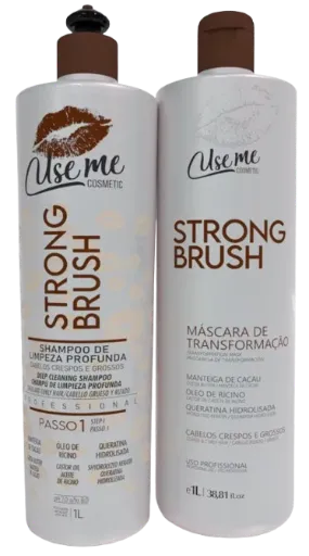 [110] Strong Brush Keratin + Deep-Cleansing Shampoo Set 2 × 1 L — USE ME