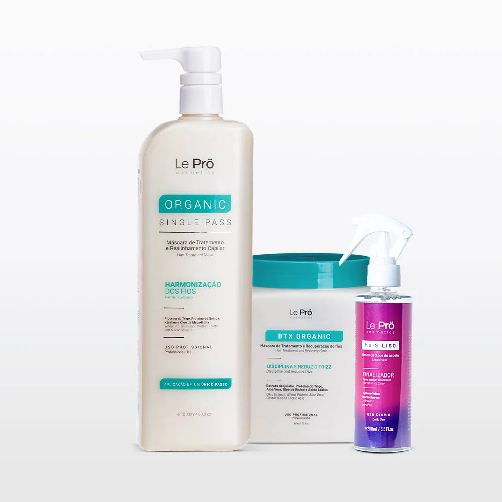 [LPROORGANIC,BTX1K,MAISLISO200] Organic Single Pass Set from Le Pro Cosmetics (2L+200ml)