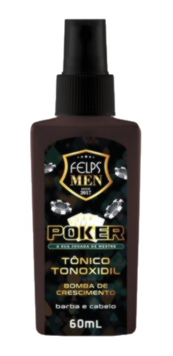[FM3013] Тоник против выпадения и для роста волос и бороды Tonoxidil Poker Felps Men 60ml